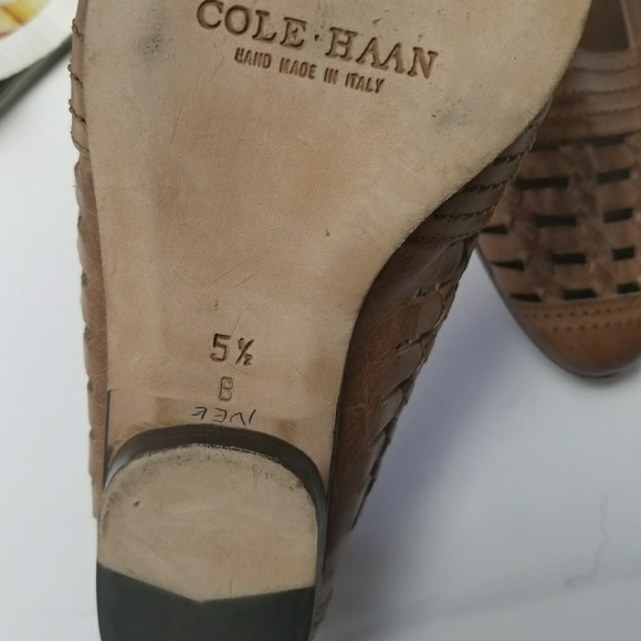 Cole Haan Handmade Leather Cut Woven Flats - Picture 5 of 6